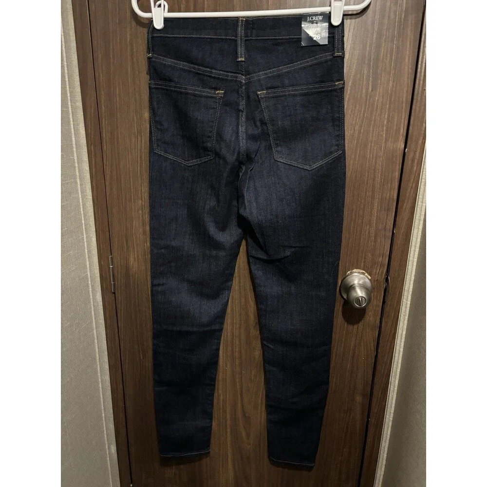 J.CREW Women's High Rise Skinny Jeans Size 26 Dark Wash NWT